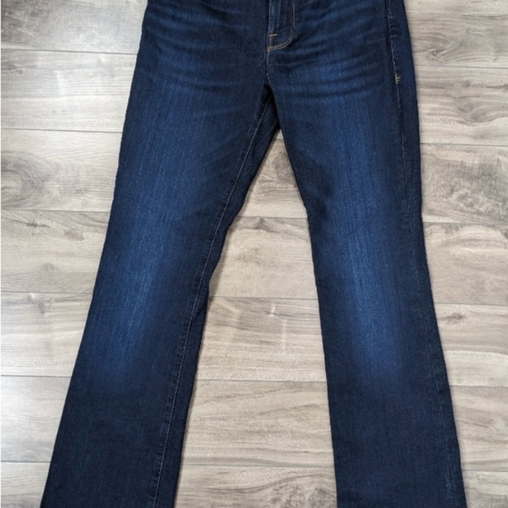 Frame Dark Blue Denim Le Mini Boot Cut Jeans